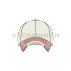 Vintage style hat flat sketch, view 1