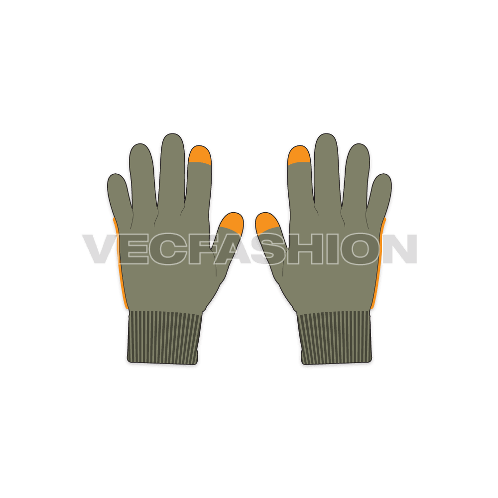 A pair of woolen gloves usually made in marina wool, keeps the hands warm and comfortable. This pair of gloves is with E-tip that is made of special micro fibers that allow you to work on smart phones without taking them off.