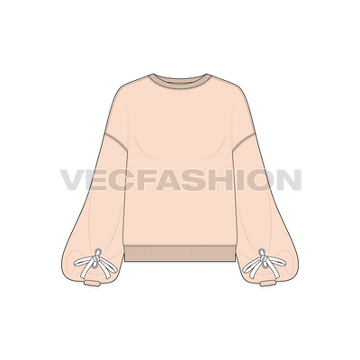 Women Baggy Pullover Sweater Vector Set