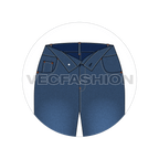 Women Denim Jeans With Undone Look - closeup image