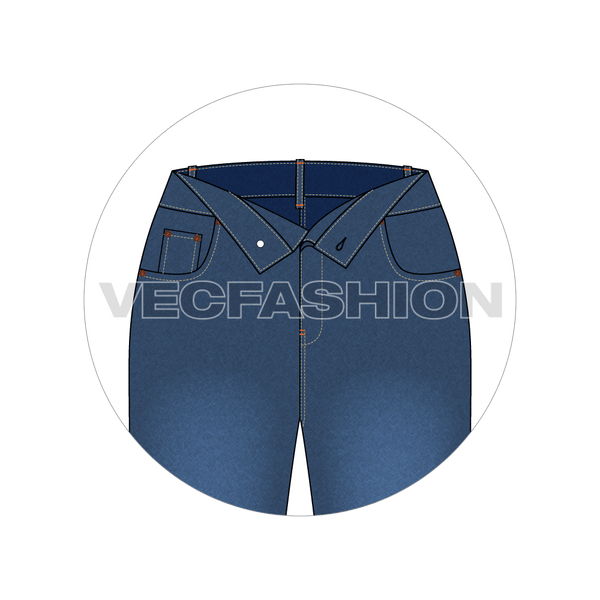 Women Denim Jeans with Undone Look - VecFashion