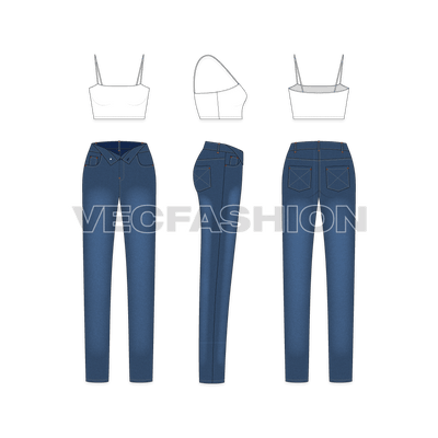 Women Denim Jeans With Undone Look