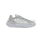 Women running sneakers, light gray flat sketch, view 2
