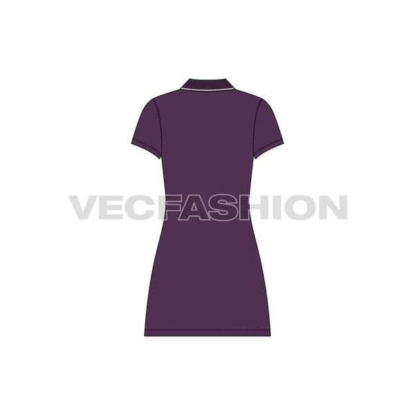 Women's A Line Polo Shirt Dress