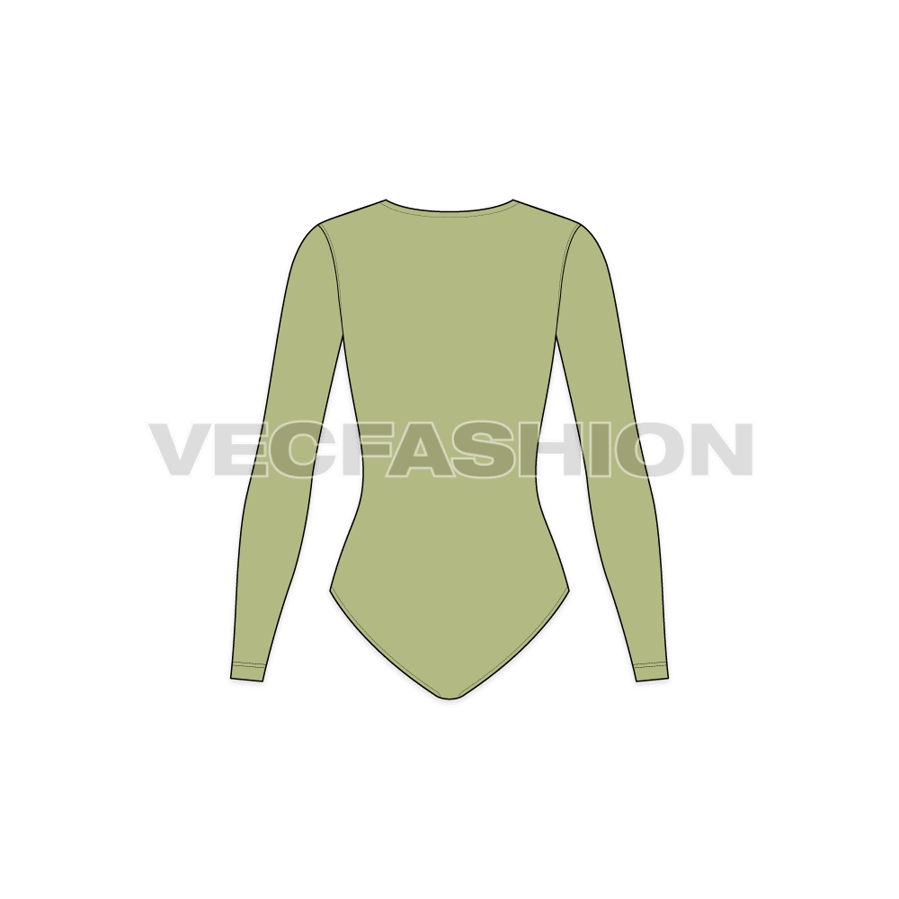 A vector template set of Women's Ballet Bodysuits. It has two basic shapes of bodysuits one in Long V-neck and other one is in Round neckline. 