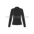 Women's Biker Jacket flat sketch, front view