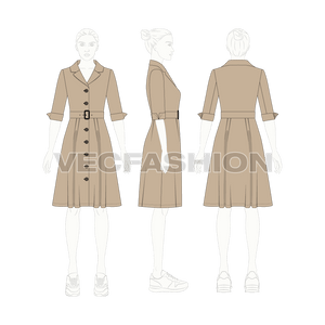 Womens Business Coat Dress