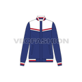 Women's Casual Jacket flat sketch, front view