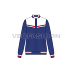 Women's Casual Jacket flat sketch, front view