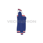 Women's Casual Jacket flat sketch, side view