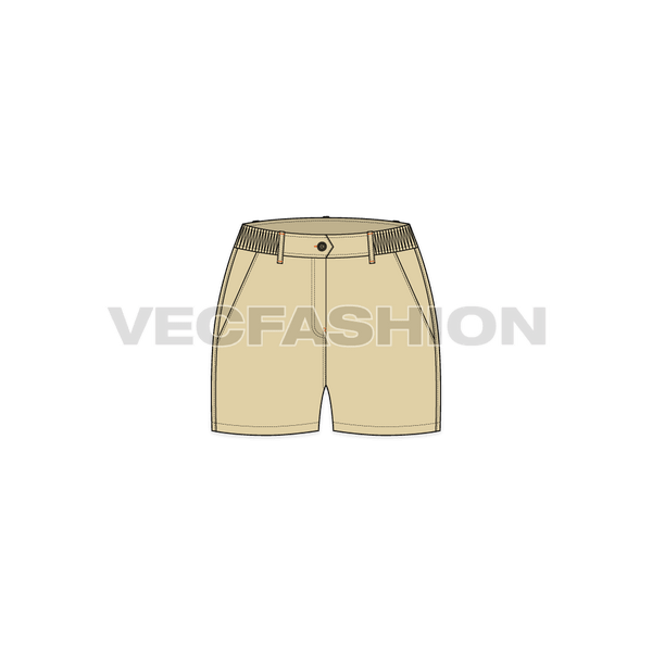 Khaki on sale shorts clipart