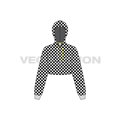 Womens checkered hoodie flat sketch, front view