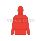 Women's Climbing Puffer Jacket flat sketch, back view