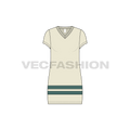 Womens college pullover flat sketch, front view