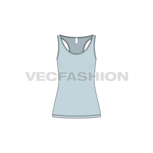 A vector template for Women's Comfort Fit Racerback Tank highly used for Sport and Training purposes. This Tank Top is added with an ‘American Dream’ print idea and contrast color stitching.