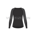 Womens compression tee flat sketch, front view