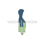 Womens crop vector hoodie flat sketch, side view