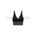 Womens deep neck tank flat sketch, front view