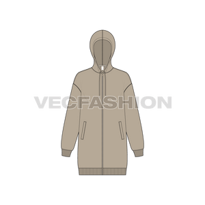 Drop shoulder cut out front hoodie cheap