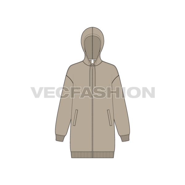 Drop shoulder cut out front hoodie 2025