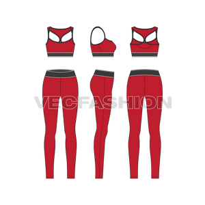 A new template for Women's Gym Training Set, can be worn for multi-purpose active lifestyle. It has lycra Sports Bra and Legging.