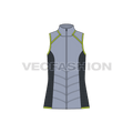 Women's Insulated Climbing Jacket flat sketch, front view