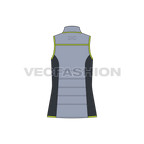 Women's Insulated Climbing Jacket flat sketch, back view