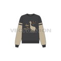 Womens lama inspired sweatshirt flat sketch, front view