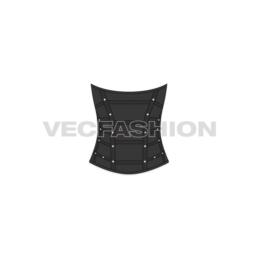 A vector template for Women's Leather Corset