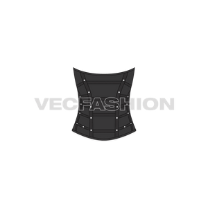 A vector template for Women's Leather Corset