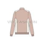 Women's Light Weight Winter Jacket flat sketch, back view