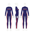 Womens lycra bodysuit flat sketch, on croqui