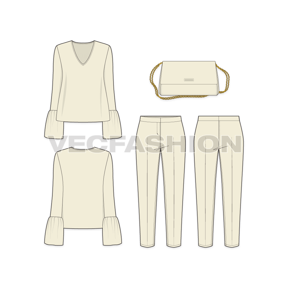 A latest Fashion Set of Women Trending Office Wear, it has items that are inspired by the most trending products of current time. It is a very simple but very easy to edit templates.