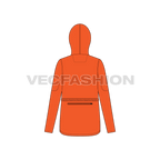 Women's Outerwear Jacket flat sketch, back view
