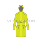 Women's Outerwear Jacket flat sketch, front view