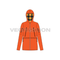 Women's Outerwear Jacket flat sketch, front view