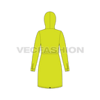 Women's Outerwear Jacket flat sketch, back view