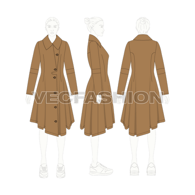 Womens Over-Sized Wool Coat
