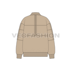 Womens Oversized Jacket Flat Sketch flat sketch, back view
