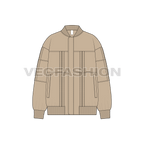 Womens Oversized Jacket Flat Sketch flat sketch, front view