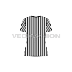 A vector template for Women's Pin Stripe Tee