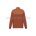 Women's Polar Fleece Jacket flat sketch, back view