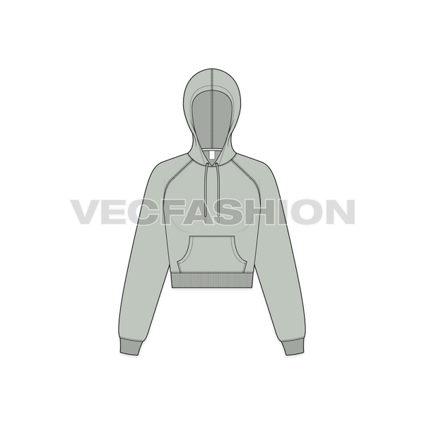 Crop top hoodie online template