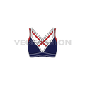 Womens running sports bra flat sketch, front view
