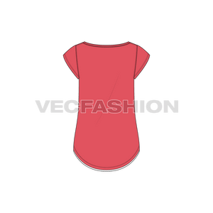 Women's Running T-shirt vector apparel template