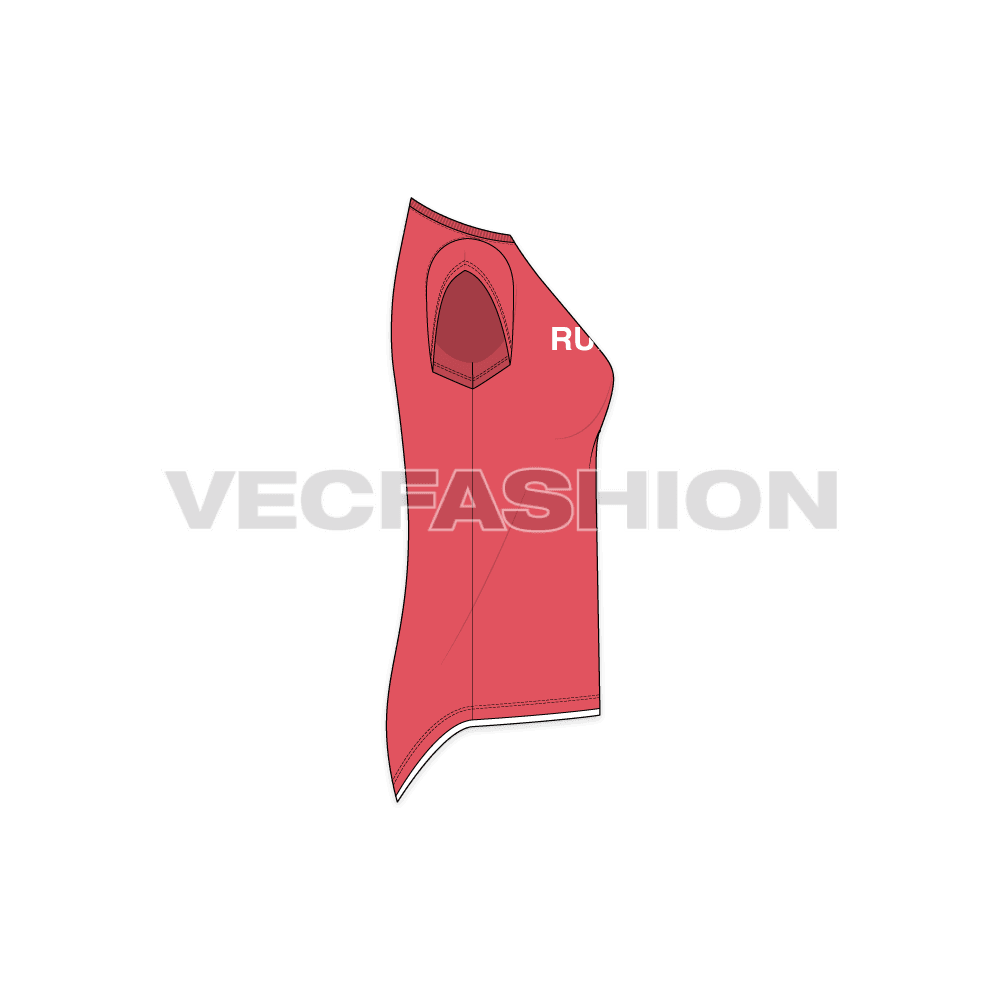Women's Running T-shirt vector apparel template
