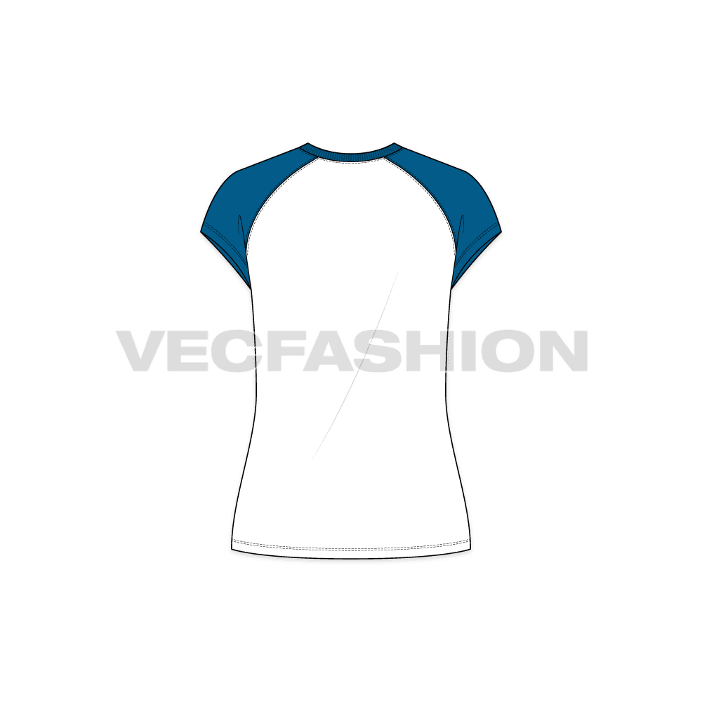 Nautical Inspired Sailing T-shirt vector fashion template back view