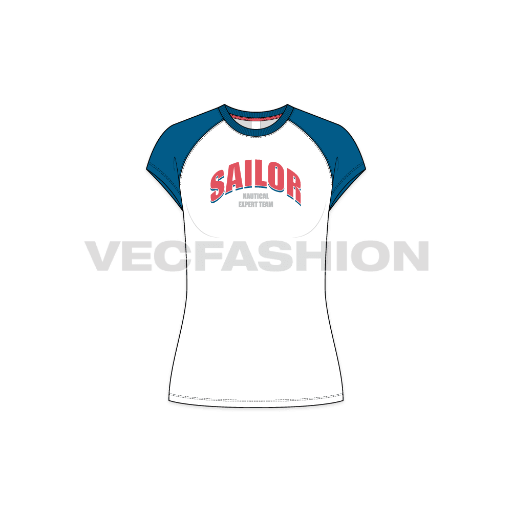 Nautical Inspired Sailing T-shirt vector fashion template