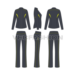 A new track suit for Women's Sport Running or Training design projects. This template have a Sport Jacket and a Running Track Pants to compliment as a set.