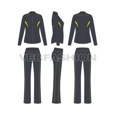 A new track suit for Women's Sport Running or Training design projects. This template have a Sport Jacket and a Running Track Pants to compliment as a set.